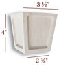 BFS22L - 4" Tall Mission Full Window Cabinet Bun Foot