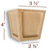 BFS22L - 4" Tall Mission Full Window Cabinet Bun Foot