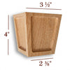 BFS22L - 4" Tall Mission Full Window Cabinet Bun Foot