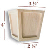BFS22L - 4" Tall Mission Full Window Cabinet Bun Foot