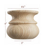BFS41L - Tulip Traditional Large Cabinet Bun Foot