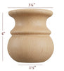 Tulip Traditional Small Georgian Cabinet Bun Foot
