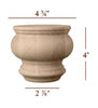 4" Cavetto Bun Foot Large