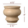 4" Cavetto Bun Foot Large