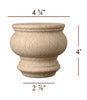4" Cavetto Bun Foot Large