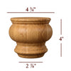 4" Cavetto Bun Foot Large
