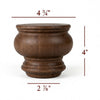 4" Cavetto Bun Foot Large