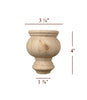 4" Cavetto Bun Foot Small