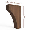 CBL-004-M Medium Transitional Full Window Kitchen Mission Corbel