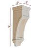 CBL-VM437 Small Full Window Contemporary Mission Corbel