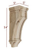 CBL-VM437 Small Full Window Contemporary Mission Corbel