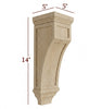 CBL-VM437 Small Full Window Contemporary Mission Corbel