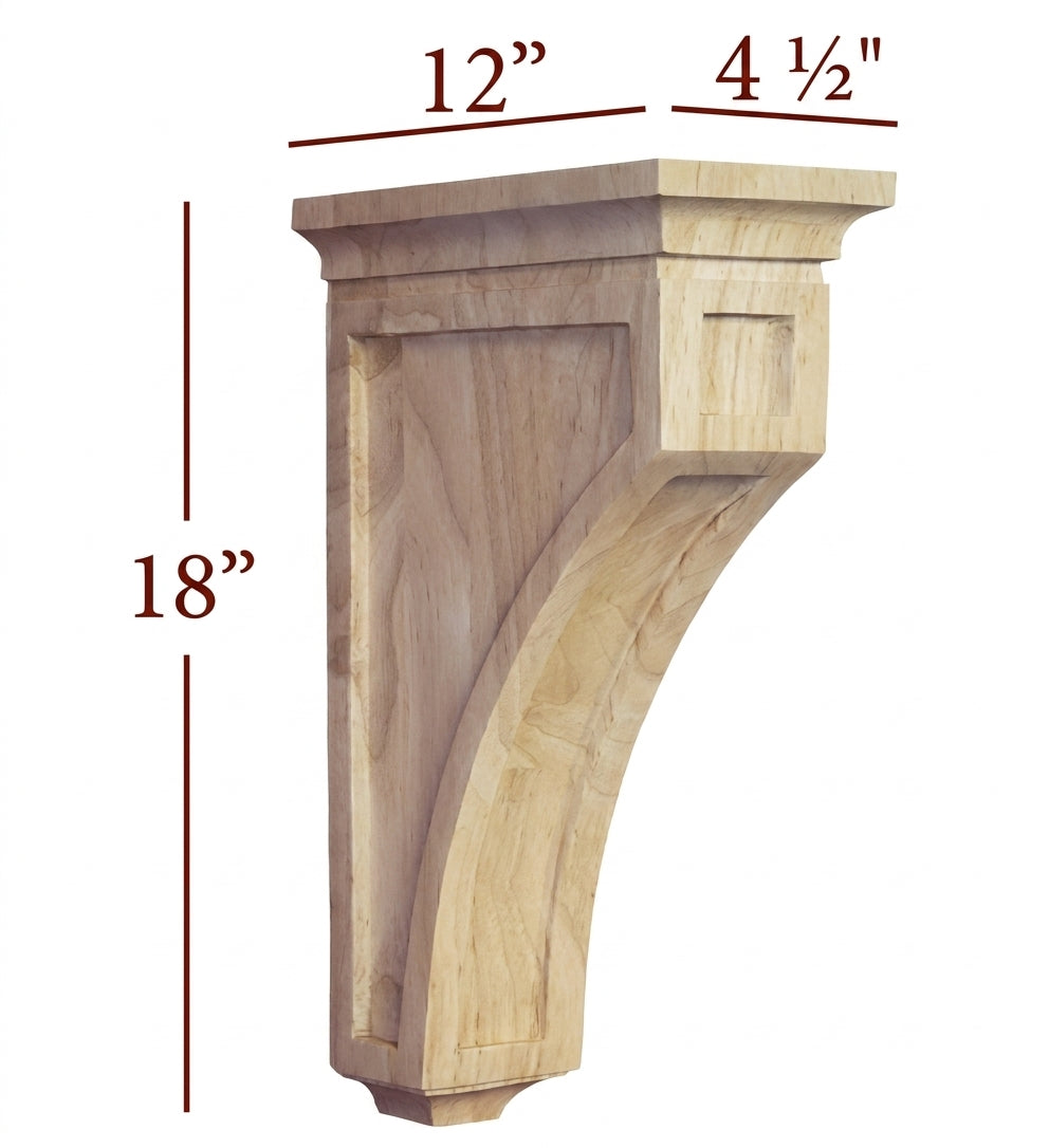 CBL-WC22-XL  Extra Large Mission Recessed Window Hood Corbel