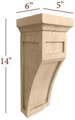 CBL-WC23-L  Large Mission Solid Wood Transitional Kitchen Corbel