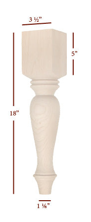 FL11350-18P - Monte Cristo Coffee Table Leg