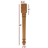Slender Lincoln Plain Dining Furniture Leg
