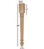 Slender Lincoln Plain Dining Furniture Leg