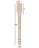 Slender Lincoln Plain Dining Furniture Leg