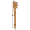 Slender Lincoln Plain Dining Furniture Leg