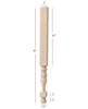 HB41300P Small Georgian Plain Round Kitchen Island or Vanity Leg with Stretcher Block