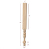 HB41300P Small Georgian Plain Round Kitchen Island or Vanity Leg with Stretcher Block