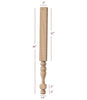 HB41300P Small Georgian Plain Round Kitchen Island or Vanity Leg with Stretcher Block