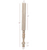 HB41300P Small Georgian Plain Round Kitchen Island or Vanity Leg with Stretcher Block