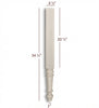 HB6225-34.5  Lincoln Traditional Slender Plain Round Vanity Leg