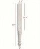 HB6225-34.5  Lincoln Traditional Slender Plain Round Vanity Leg