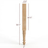 HB6225-34.5  Lincoln Traditional Slender Plain Round Vanity Leg