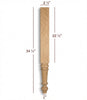 HB6225-34.5  Lincoln Traditional Slender Plain Round Vanity Leg