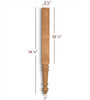 HB6225-34.5  Lincoln Traditional Slender Plain Round Vanity Leg