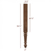 HB6225-34.5  Lincoln Traditional Slender Plain Round Vanity Leg
