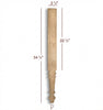 HB6225-34.5  Lincoln Traditional Slender Plain Round Vanity Leg