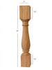 ISL-TW1-5  Massive Essential Kitchen Island Leg