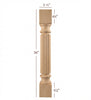 ISL-TW2 Essential Reeded Kitchen Island Leg