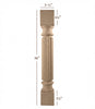 ISL-TW2 Essential Reeded Kitchen Island Leg