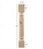 ISL-TW2 Essential Reeded Kitchen Island Leg