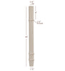 ISL14275CP - Small Contemporary Charleston Square Kitchen Island Leg