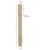 ISL14275CP - Small Contemporary Charleston Square Kitchen Island Leg