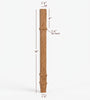 ISL14275CP - Small Contemporary Charleston Square Kitchen Island Leg