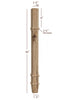 ISL14275CP - Small Contemporary Charleston Square Kitchen Island Leg