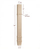 ISL14350CP - Square Contemporary Charleston Kitchen Island Leg