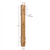 ISL14350CP - Square Contemporary Charleston Kitchen Island Leg