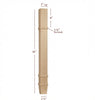 ISL14350CP - Square Contemporary Charleston Kitchen Island Leg