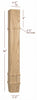 ISL14475CP  Massive Charleston Square Plain Contemporary Kitchen Island Leg