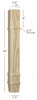 ISL14475CP  Massive Charleston Square Plain Contemporary Kitchen Island Leg
