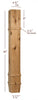 ISL14475CP  Massive Charleston Square Plain Contemporary Kitchen Island Leg