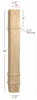 ISL14475CP  Massive Charleston Square Plain Contemporary Kitchen Island Leg