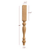 ISL18350P - Empire Farmhouse Plain Round Kitchen Island Leg